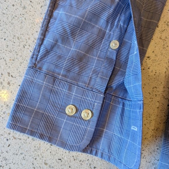 Polo Ralph Lauren Men's Light Blue Grid Dress Shirt - Picture 4 of 9